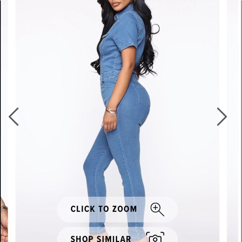 Fashion Nova Demin Cutie Jumpsuit - Medium wash
